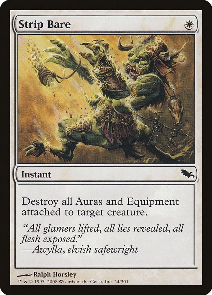 2008 Magic: The Gathering: Shadowmoor - Strip Bare (#24, Common, Near Mint)