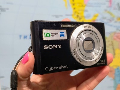 Sony Cyber-shot DSC-W320 14.1MP Digital Camera - Black Fully