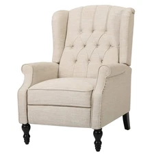 CHRISTOPHER KNIGHT HOME GDF Studio Elizabeth Tufted Fabric Recliner, Vintage ...
