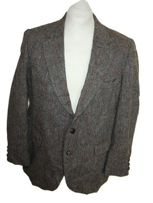 Harris Tweed Sakko ca Gr. 24 Herren   100% Wolle Stafford USA Blazer mit Mangel