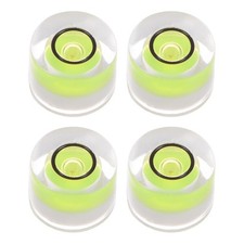 4pcs Round Bubble Level 8x5.5mm Mini Circular Bullseye Spirit Levels, Lime