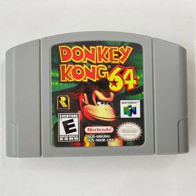 Gray Donkey Kong N64 for Nintendo 64 N64 Classic Adventure Retro Video Game Cart