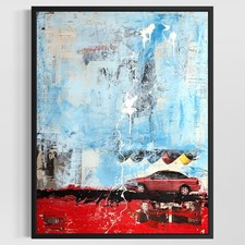 Original Mixed Media Abstract Modern Art Painting 18x24 