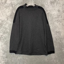 JOOP Men Lambswool Mock Neck Neutral Pullover Long Sleeve Sweater 2XL Gray