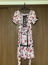 Preview of Metamorphose Strawberry Cherry Lolita Dress Half Sleeve Ruffle Black Lace