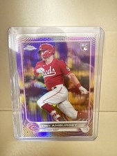 2022 Topps Chrome Sonic Trey Amburgey Rookie Purple/Yellow Pulse Refractor /299