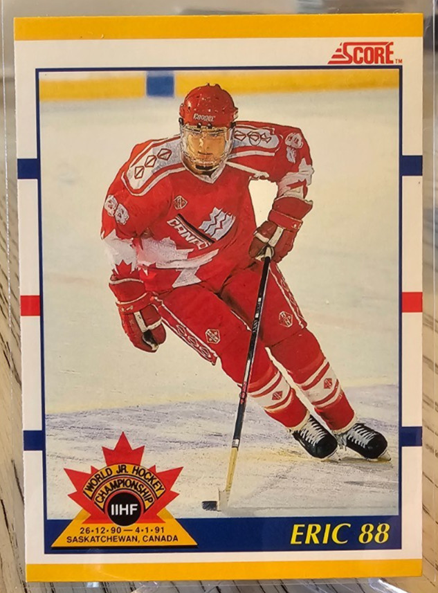 1991-92 Score Rookie & Traded Eric Lindros RC #88T Philadelphia Flyers