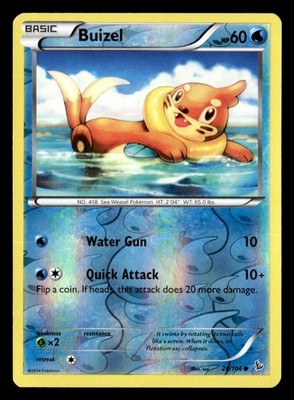 Buizel Common Reverse Holo XY - Flashfire 28/106 MP Pokémon TCG