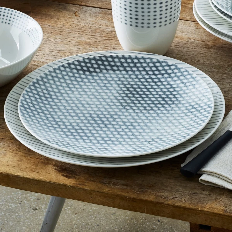 Grey Hammock 12-Piece Coupe Dinnerware Set, Service for 4 - Image 4 of 4