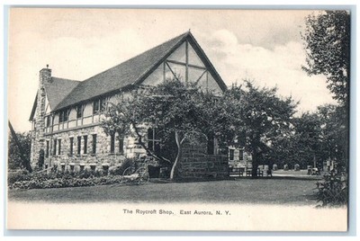 c1905 Roycroft Shop Exterior Building Store Street East Aurora New York Postcard