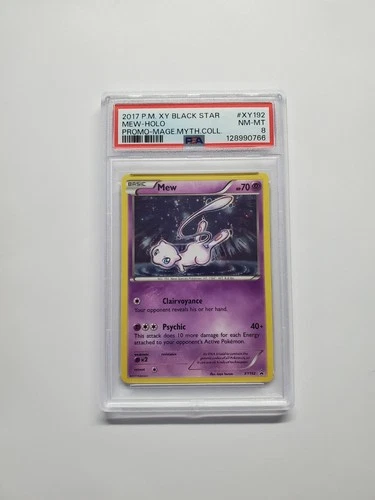 PSA 8 - Mew XY192 with Clean Holo Swirl 🌀 - Pokemon TCG Black Star Promo