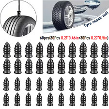 60 Pcs Tire Repair Rubber Nail Screw Tire Plugs Quick Puncture for Car Tru USA