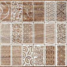 Stencils for Crafts Reusable Texture Stencils Background Stencil Leaf Floral Tem