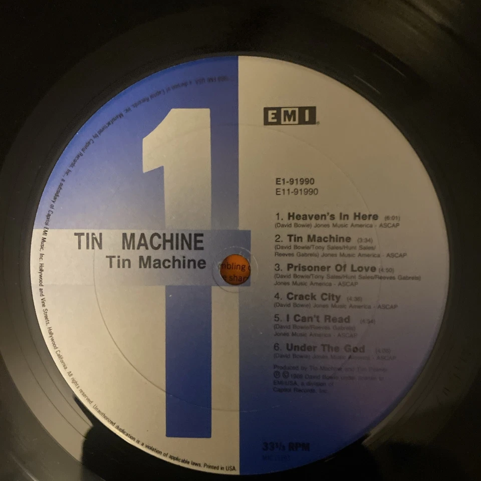 Tin Machine S/T David Bowie Vinyl LP Orig EMI Record VG++ - Image 4 of 4