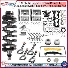 1.6 Turbo Engine Overhaul Rebuild Kit Crankshaft Gasket Rod For G4fj Hyundai Kia