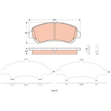 Satz Bremsbeläge Bremsklötze vorne für Suzuki Kizashi FR | 24166980
