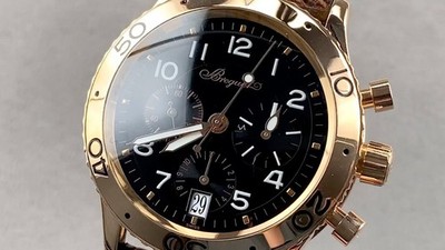 BREGUET TYPE XX - XXI - XXII 3820 AUTHENTIC GLASS SAPPHIRE CRYSTAL WITH GOLD INS