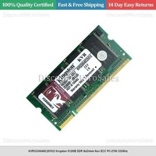 KVR333X64SC25/512 Kingston 512MB DDR SoDimm Non ECC PC-2700 333Mhz