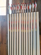 12 Gold Tip Kinectic 200 Arrows With Wraps & Blazer Vanes
