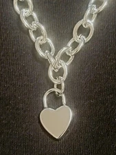🩵 New 18" Rolo Link Heart Pendant Chain Tiffany & Co Compatible Necklace  🩵