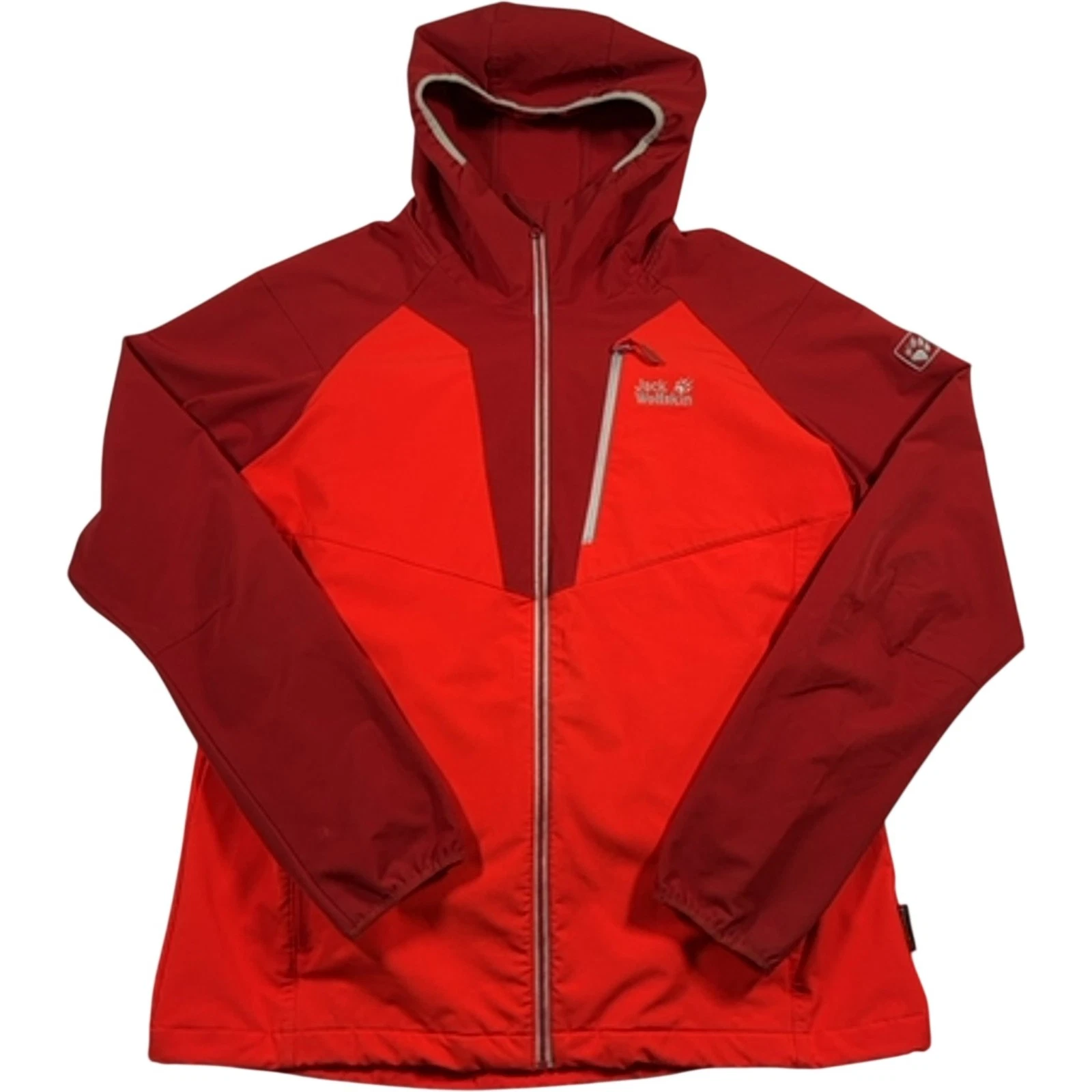 Jack Wolfskin Softshell Jacket Men's XL Red Windproof FlexShield StormLock