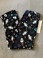 New Open Trails boys plush black with astronaut space shuttles size 12/14