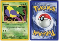 first edition oddish pokemon card Vintage 2000 Nintendo Pokemon Oddish 1st Edition 63/82 Team Rocket Trading  Game Card Get Graded Mint 9 Rare