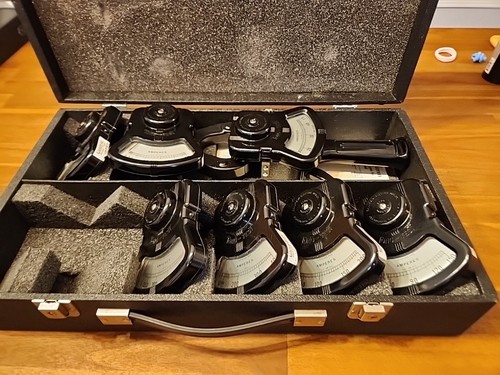 Columbia Electric Tong Test Ammeter Set in Case Clamp On Amp Probe 8 Meters