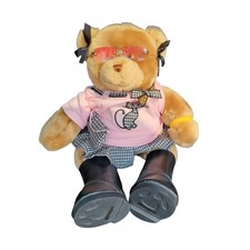 Build-a-Bear Plush Bear Pink Cat Outfit Sunglasses Bows Shirt Purse Skirt Boots