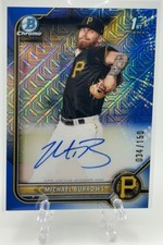 Michael Burrows 2022 Bowman Chrome 1st Blue HTA Mojo Choice Auto /150! Astros