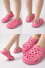 Cat  Jack Girls Pink Clogs Size 8 Kids Slip-On