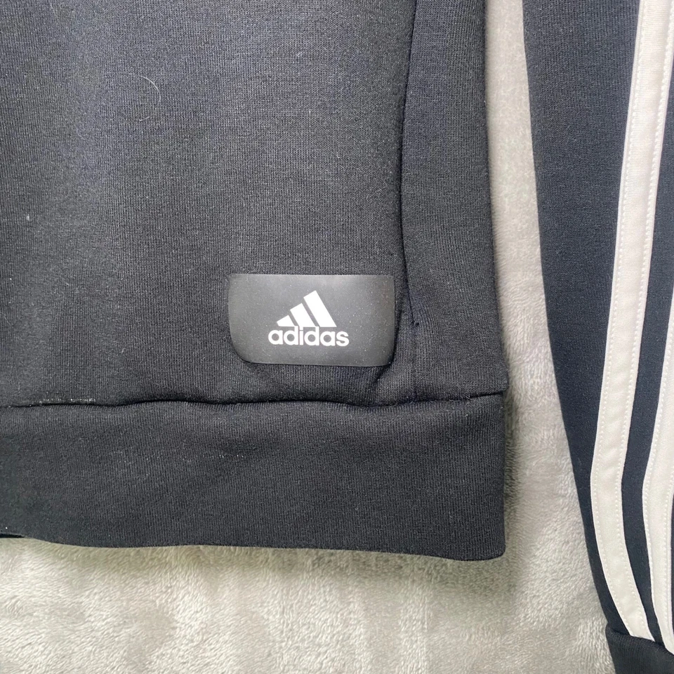 Adidas женщин черный 3 полоски длинным рукавом пуловер толстовка Athletic размер S - Изображение 2 из 4