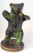 Kleine patinierte Bronze Berliner Bär Figur