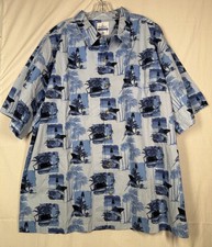 Guy Harvey AFTCO Shirt Mens 3X Fishing Tropical Button Up Coastal Cotton