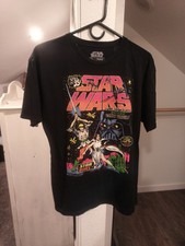 Star Wars Comic Promo TShirt Adult L Black Mad Engine Luke Skywalker Darth Vader