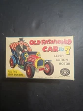 Old Fashioned NO 7 Lever Action Motor Tin Car Made In Japan