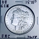 1878 S BU GEM MORGAN SILVER DOLLAR UNC MS+++ U.S. MINT RARE COIN 7658