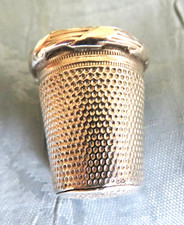 Gabler Fingerhut wahrscheinlich Silber 800 silver thimble Rand mit Wickelband