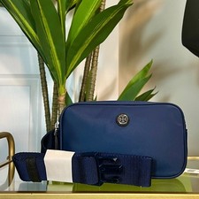 ADORABLE AUTHENTIC TORY BURCH NYLON BLUE BUM BAG NEW WITH TAGS 