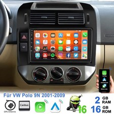 Apple CarPlay Android 16 Autoradio Für VW Polo 9N 2001-2009 GPS WIFI RDS BT5.0