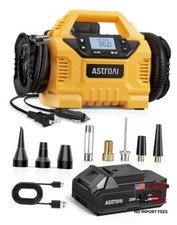 MC3 Tire Inflator Portable Air Compressor - 3 Power Sources: Cordless/110V