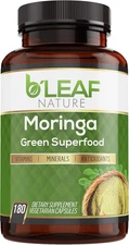 Organic Moringa Pure Capsules 1000Mg, 180 Count – Moringa Capsules with Organic