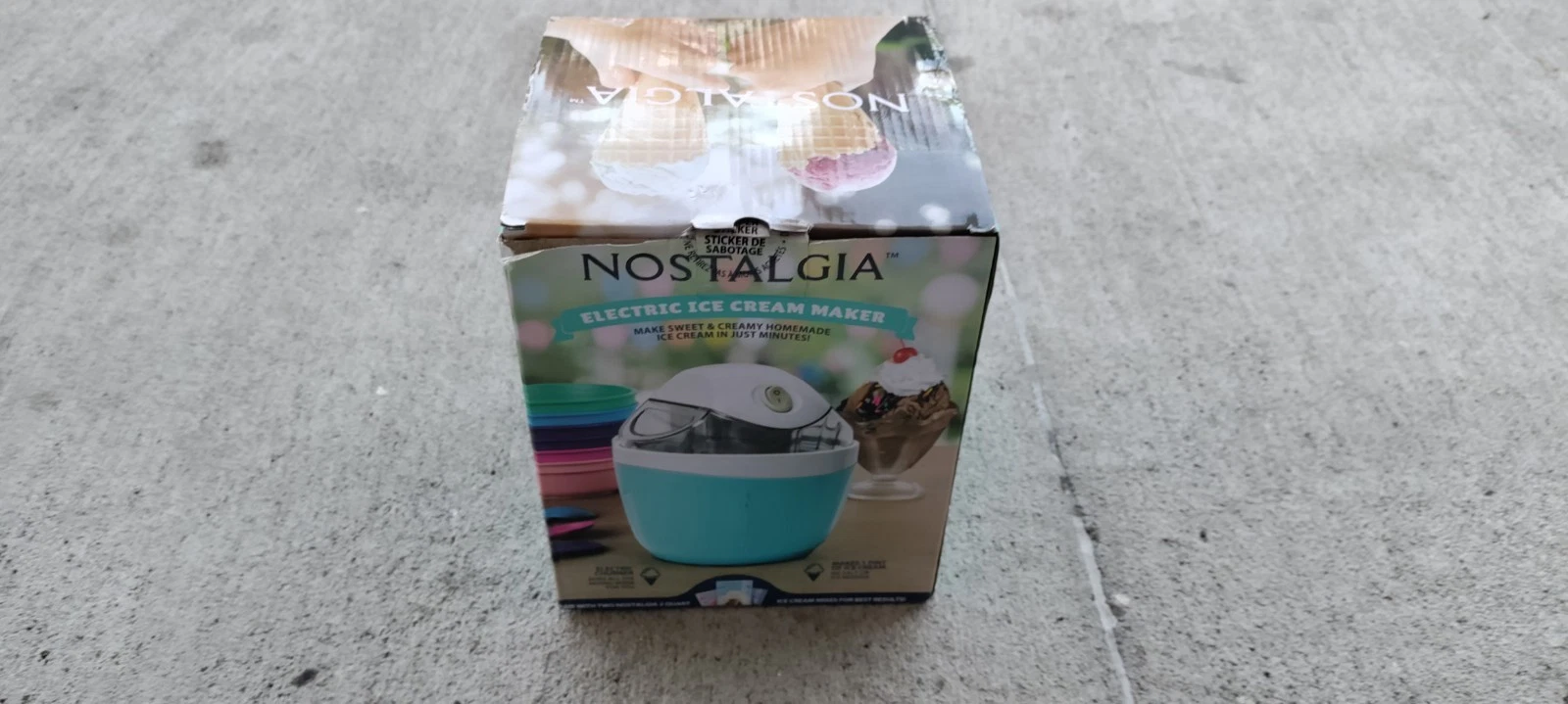 NOSTAGLIA 1 Pint Ice Cream Maker, Gelato, Frozen Yogurt, Turq.&White, Open Box!
Opens in a new windo