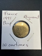 France, 10 Centimes, Marianne, 1991, Paris, Proof, Aluminum-Bronze-c16
