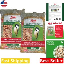Shelled Peanut Pieces Wild Bird Food - 30lb High Protein -Round Feed