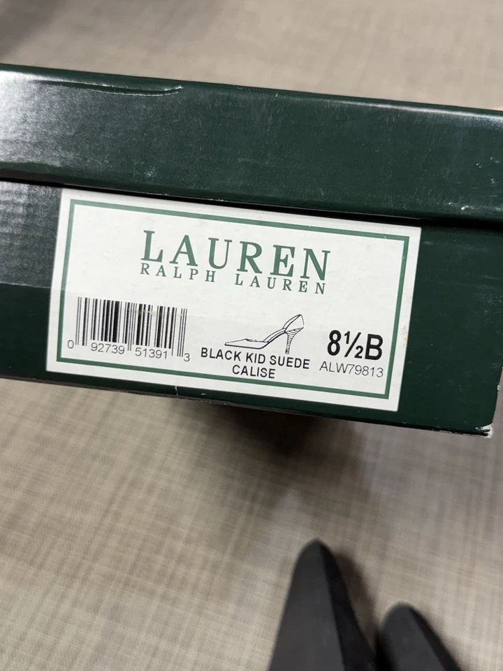 Ralph Lauren Mujer Tacón Alto Negro Talla 8.5 Nuevo con Caja Foto 4 de 4