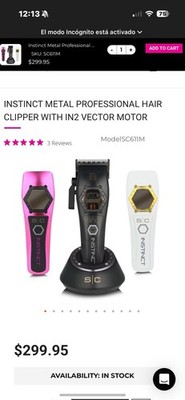 Stylecraft Instinct Metal Professional Hair Clipper-Factory Refurbished