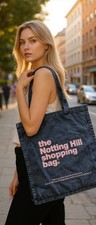 Borsa donna oversize Notting Hill shopping jeans blu elegante casual tote bag  