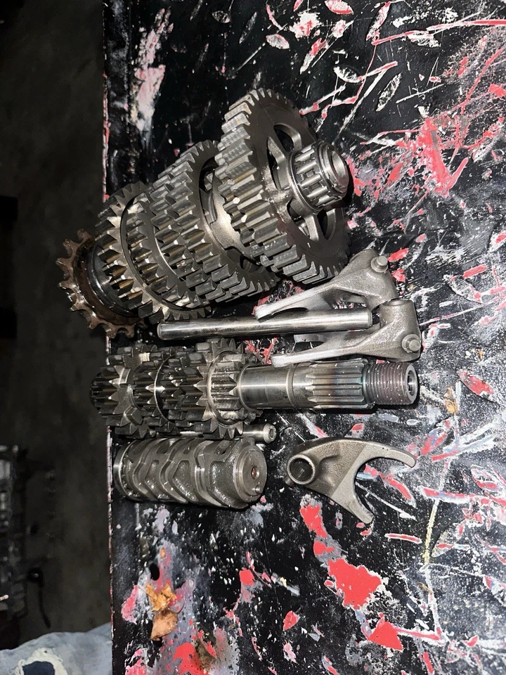 2024 13-25 KAWASAKI NINJA ZX6R MOTOR ORIGINAL TRANSMISIÓN TRANNY ENGRANAJES HORQUILLAS Foto 3 de 3