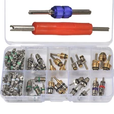 102pcs Car R12 & R134a A/C Air Conditioner Schrader Valve Core Remover Tool Kit